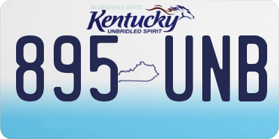 KY license plate 895UNB
