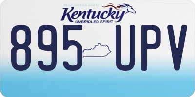 KY license plate 895UPV
