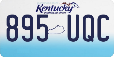 KY license plate 895UQC