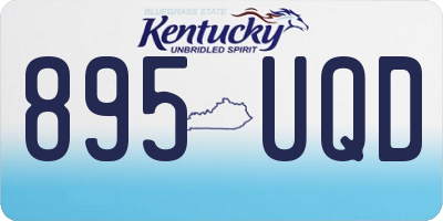 KY license plate 895UQD