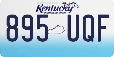 KY license plate 895UQF