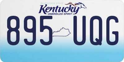 KY license plate 895UQG