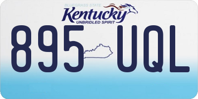 KY license plate 895UQL