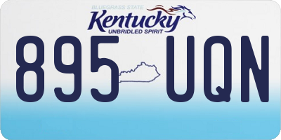 KY license plate 895UQN
