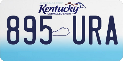 KY license plate 895URA