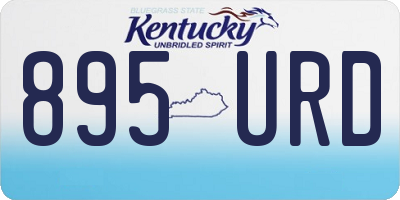 KY license plate 895URD