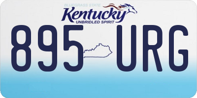 KY license plate 895URG