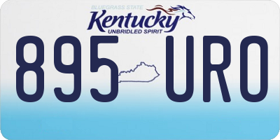 KY license plate 895URO