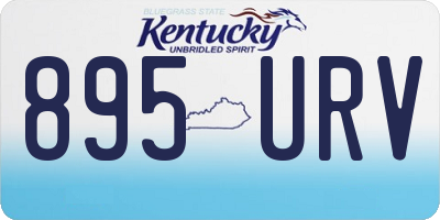 KY license plate 895URV