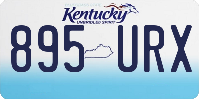 KY license plate 895URX