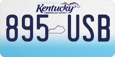 KY license plate 895USB