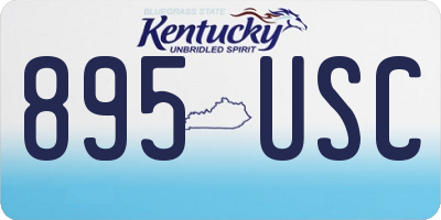 KY license plate 895USC