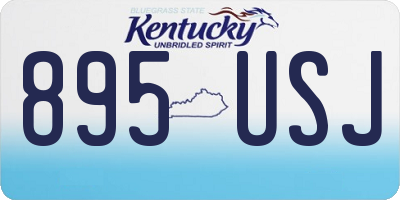 KY license plate 895USJ