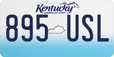 KY license plate 895USL