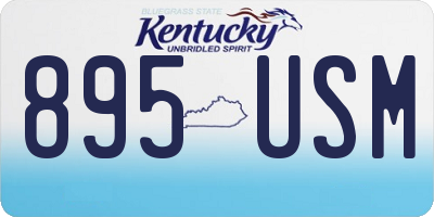 KY license plate 895USM