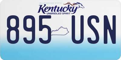KY license plate 895USN
