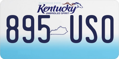 KY license plate 895USO