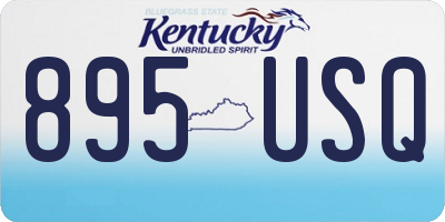 KY license plate 895USQ