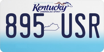 KY license plate 895USR