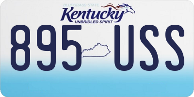 KY license plate 895USS