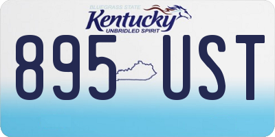 KY license plate 895UST