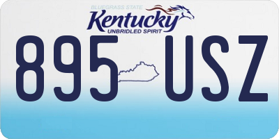 KY license plate 895USZ