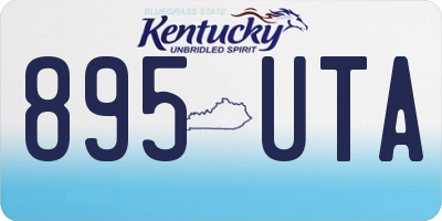 KY license plate 895UTA