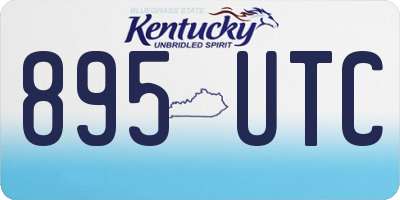 KY license plate 895UTC