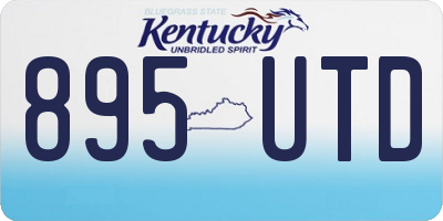 KY license plate 895UTD