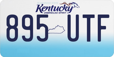 KY license plate 895UTF