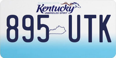 KY license plate 895UTK
