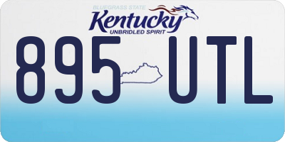 KY license plate 895UTL