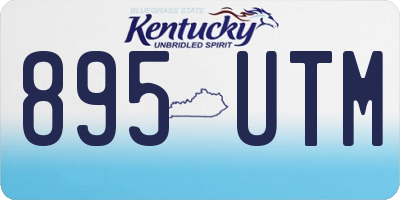 KY license plate 895UTM