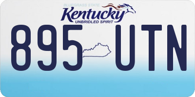 KY license plate 895UTN