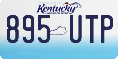 KY license plate 895UTP
