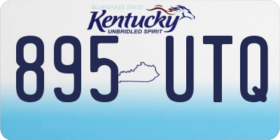 KY license plate 895UTQ