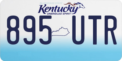 KY license plate 895UTR