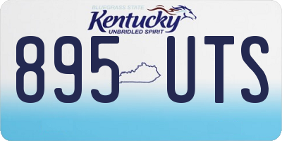 KY license plate 895UTS