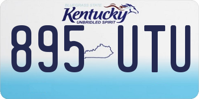 KY license plate 895UTU