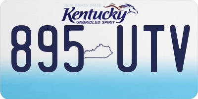 KY license plate 895UTV