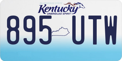 KY license plate 895UTW