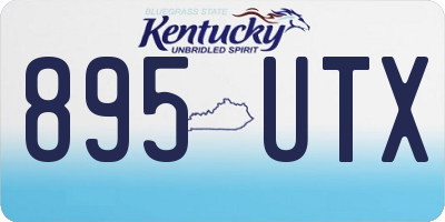 KY license plate 895UTX