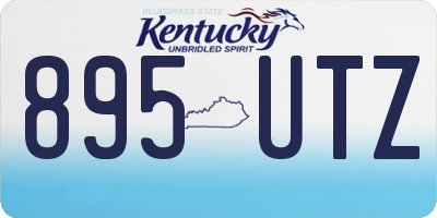 KY license plate 895UTZ