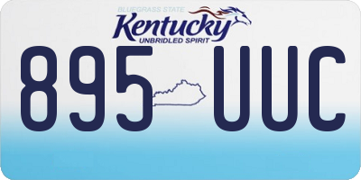 KY license plate 895UUC