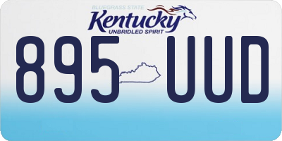 KY license plate 895UUD