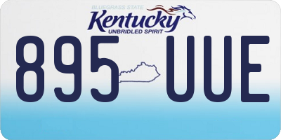 KY license plate 895UUE