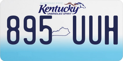 KY license plate 895UUH