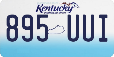 KY license plate 895UUI