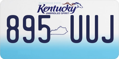 KY license plate 895UUJ