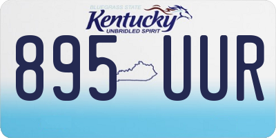 KY license plate 895UUR